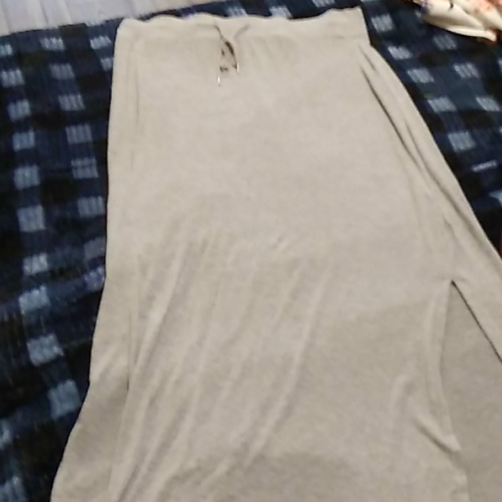 Gray maxi skirt